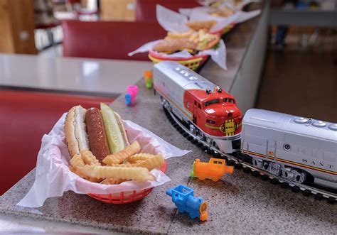 Train brings the food! .